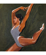 Misty Copeland Art Postcard Ballerina Ping Zhu 2018 Female Athlete Unpos... - $27.22 CAD