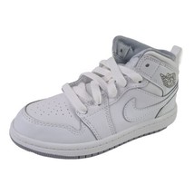 Nike Air Jordan 1 Mid BP Boys White Athletic Shoes Sneakers 640734 112 Size 11 C - £55.95 GBP