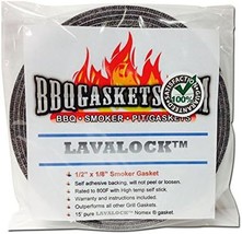 1/2&quot; X 1/8&quot; Lavalock High Temp Bbq Gasket Smoker Seal For Nomex, Self Stick Grey - £29.56 GBP