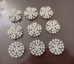 5pcs Pearl Alloy Rhinestone Buttons,Wedding Party Favor,Sewing Clothe Bu... - $9.85