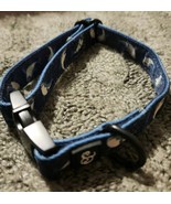 Lucy &amp; Co. Small Dog Collar Nylon Blue with Sharks - $8.02 CAD