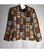 Silkland Women&#39;s Leopard Print 100% Silk Lightweight  Jacket Size 6 - $23.76