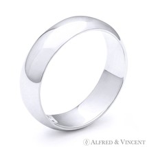7mm Plain Dome Men&#39;s Women&#39;s Wedding Band in Solid 925 Sterling Silver &amp; Rhodium - £20.27 GBP+