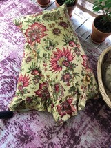 Handmade Floral Pillow Case/Sham with 5&quot; Ruffle - £11.87 GBP