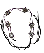 Beaded Brown Floral Women&#39;s Corded Belt - £18.12 GBP