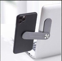 Laptop Mobile Cell Phone Holder Adjustable Side Mount Clip Magnetic New Black - £4.70 GBP