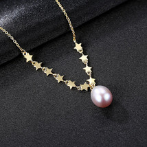 S925 Silver Necklace Clavicle Chain Plating 18K Gold Simple Fashion - £18.83 GBP