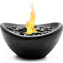 Vizayo Tabletop Fire Pit - Indoor Outdoor Ventless Table Top Fire Pit Bowl - Use - £56.61 GBP