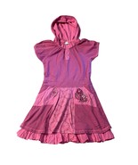 Naartjie Kids Pink Hooded Dress XXL 8 Years With Decorative Flowers &amp; Po... - €20,70 EUR