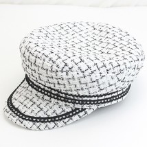 Winter tweed hat for womens flat army sailor hat girl visor travel berets plaid newsboy thumb200