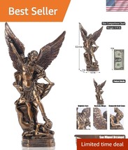 12.5-Inch Bronzed Resin St. Michael Statue - Victorious Over Satan Decor - $48.00