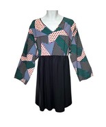 emery rose polka dot patchwork long sleeve plus size top size 4XL - £16.59 GBP