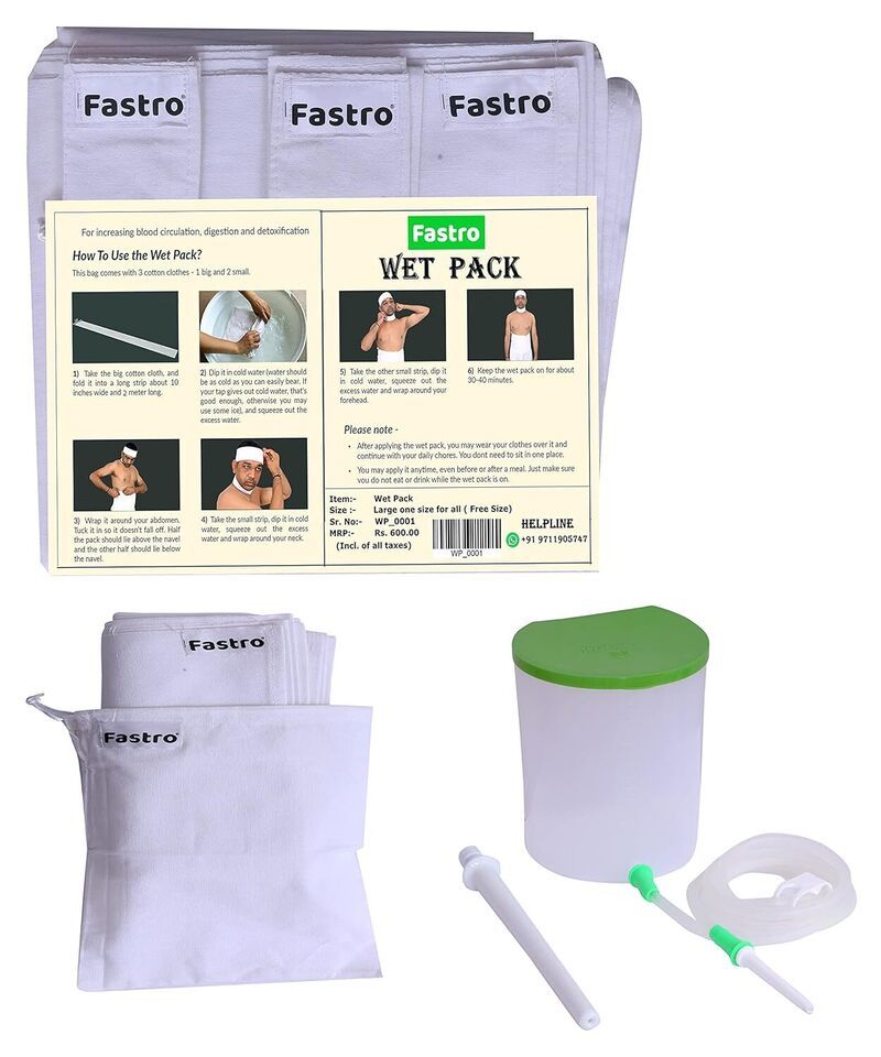 Wet Pack Cotton Patti Satvik Movement and Anema Kit 1500ml 1 Strip for S... - $49.39