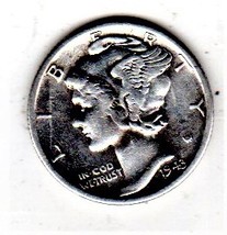 Dime Coin - Mercury Dime 1943-S  - £2.75 GBP