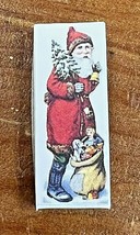 Handmade Vintage Paper Santa Gift Bag Small Tree Miniature Box Doll  3/4... - $120.04 MXN