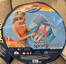 SwimWays Blue Infant Spring Float with Sun Canopy, Harness - Easy Fold*B... - $20.78