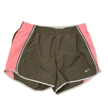 Nike Dri-Fit Athletic Running Shorts Taupe Gray Women&#39;s Size Small Workout - £7.10 GBP
