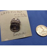 INSPECTOR LAFD MINI BADGE PIN LOS ANGELES FIRE DEPARTMENT CALIFORNIA - $16.24 CAD