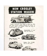 1948 Crosley Station Wagons Vehicles Cars Advertisement Automobilia E2J2 - $19.99