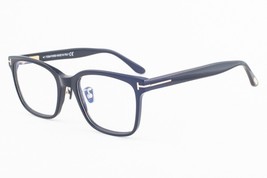 Tom Ford 5853 001 Shiny Black / Blue Block Eyeglasses TF5853-B 001 55mm - $189.05