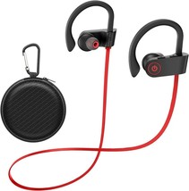 Bluetooth Headphones, Wireless Headphones Bluetooth 5.3 Wireless Earbuds (Red) - £14.76 GBP