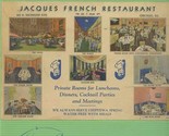 Jacques French Restaurant Menu Cover North Michigan Ave Chicago Illinois... - $27.72