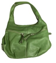 TIGNANELLO Double Handle Green Pebbled Leather Satchel Shoulder Bag Purse - €16,92 EUR