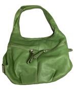 TIGNANELLO Double Handle Green Pebbled Leather Satchel Shoulder Bag Purse - $371.00 MXN