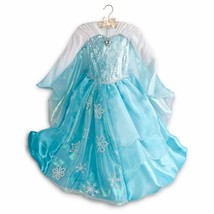 Disney Deluxe Elsa Princess Frozen Dress Costume 7 8 NWOT - £78.17 GBP