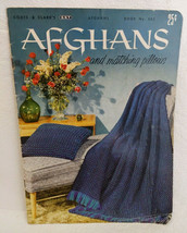Coats & Clark 19 Crochet Patterns Afghans And Matching Pillows 1954 Book #505 - £9.32 GBP