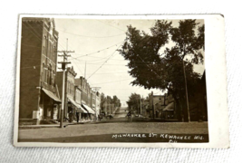 Milwaukee St Kewaunee Wis Street Scene Postcard Real Photo - £7.78 GBP