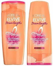 L&#39;OREAL ELVIVE Dream Lengths Restoring Super Detangler Shampoo and Condi... - £11.71 GBP