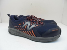 New Balance Men&#39;s 412 Alloy-Toe Casual Work Shoes Navy/Orange Size 10 2E - £56.29 GBP