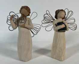 Lot Of 2 Willow Tree Angel of Learning 2000 &amp; Just For You 2005 - £9.38 GBP