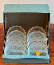 Rare VTG Jeannette Glass Plates 8 NIB 1950s 22K Gold Rim Depression Glas... - $148.95