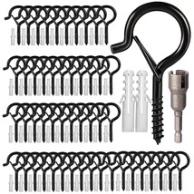 Hooks For Outdoor String Lights, 52 Pack Screw Hooks For Hanging Plants Led Part - £31.96 GBP