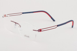 SILHOUETTE 4434 Red Black Rimless Eyeglasses 406054 53mm - $160.55