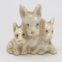 Dog Figurine Porcelain Puppy Twins made in Japan - £19.66 GBP