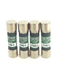 Lot Of 4 New Cooper Bussmann FNM-5 Fusetron Dual Element Fuses FNM5 - £15.38 GBP