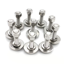 (10 Sets) 1/4-20X1-1/2&quot; Stainless Steel Hex Head Screws Bolts, Nuts, Flat &amp; Lock - £14.10 GBP
