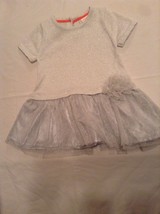 Easter Size 6 mo Genuine baby dress by OshKosh silver metallic tiered New - £14.98 GBP