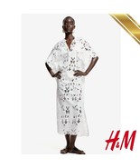 H&amp;M Broderie Anglaise Kaftan Dress Loose Fit White - H&amp;M Original - $259.99