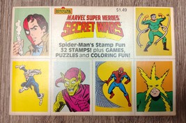 MARVEL SUPER-HEROES SECRET WARS SPIDER-MAN&#39;S STAMP FUN 1984 w 32 STAMPS ... - $549.97 MXN