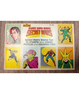 MARVEL SUPER-HEROES SECRET WARS SPIDER-MAN&#39;S STAMP FUN 1984 w 32 STAMPS ... - $549.97 MXN