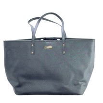 TRINA TURK Womens Handbag Tote Shoulder Bag Black Synthetic Gold-tone Ac... - $31.49