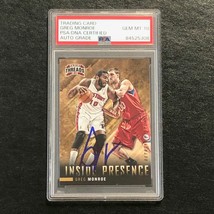 2012-13 Panini Threads Inside Presence #11 Greg Monroe Signed Card AUTO 10 PSA S - £39.95 GBP