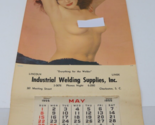 Vintage 1955 Nude Pin Up Calendar Industrial Welding Supplies Rare - $96.53