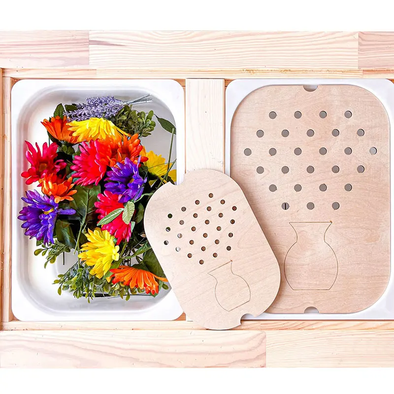 Montessori Sensory Tray Board Game Wooden Color Sorter Parish Open Learning Fine - £8.70 GBP+