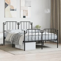 Bed Frame Black Powder-Coated Steel 53.1 x 74.8 in Bed Frame - $3,673.31 MXN