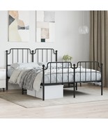  Bed Frame Black Powder-Coated Steel 53.1 x 74.8 in Bed Frame - €168,16 EUR